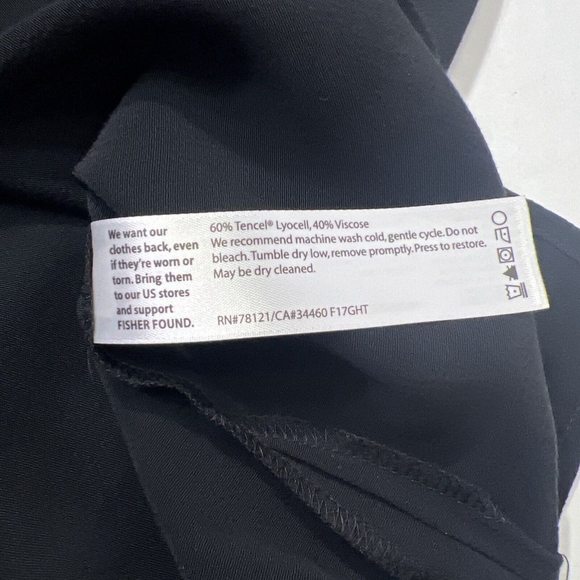 Eileen Fisher Jersey T-Shirt Midi Dress Women's Sz Medium Short Sleeve Black - Picture 14 of 14